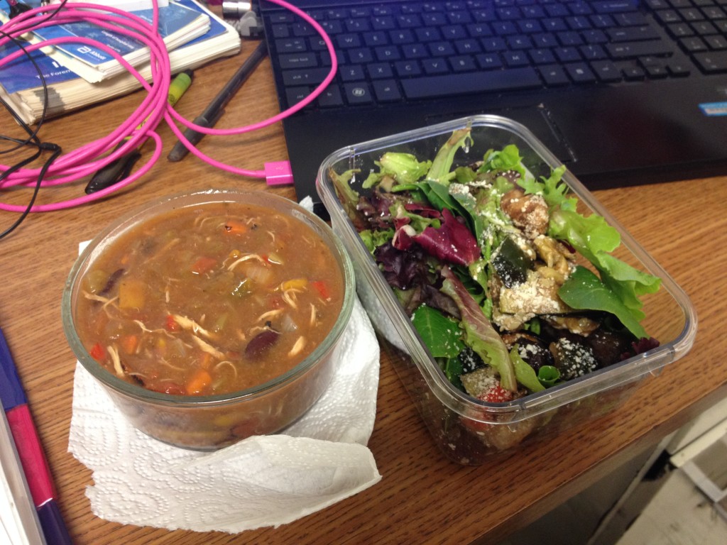 soup-salad-desk-lunch