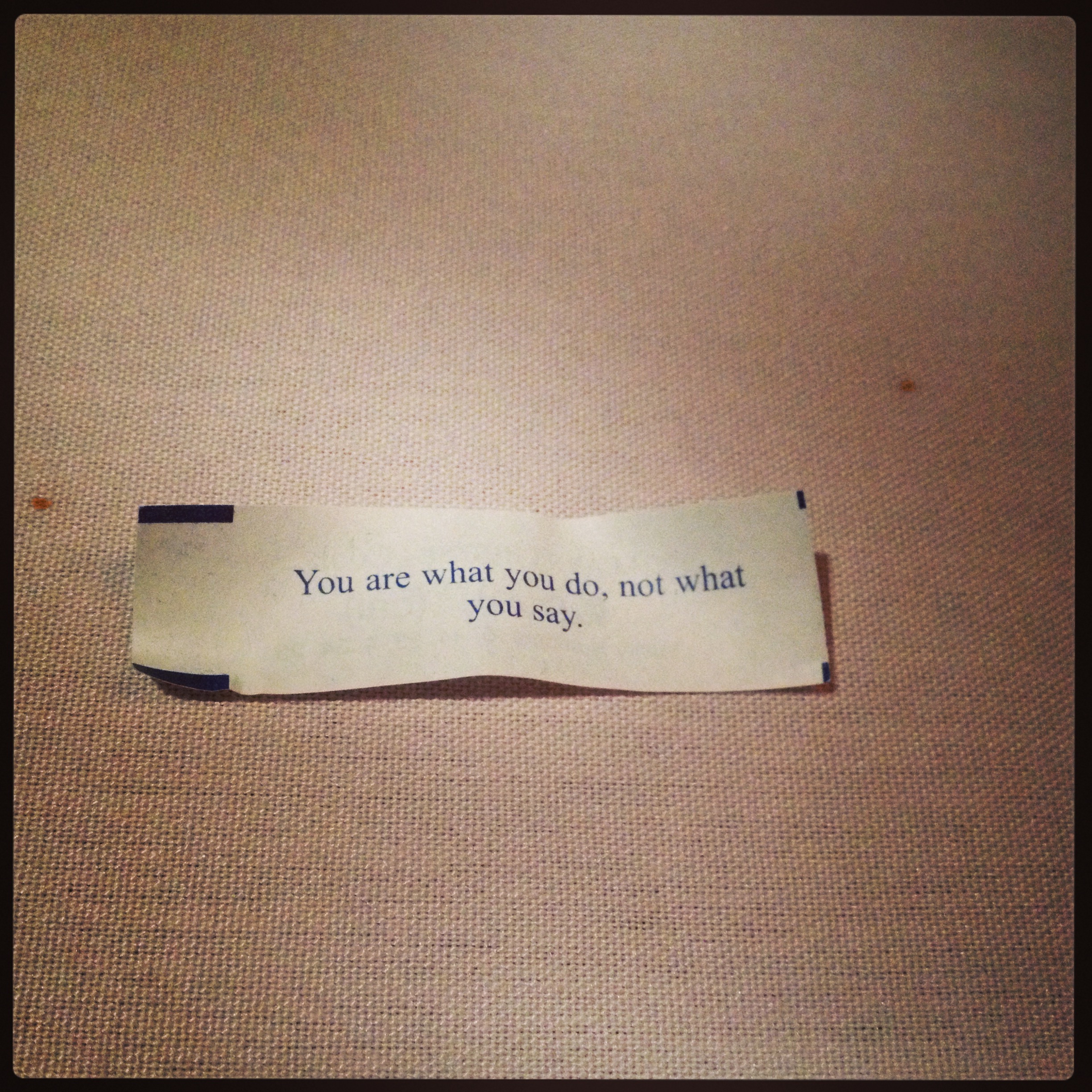 actions and words fortune cookie