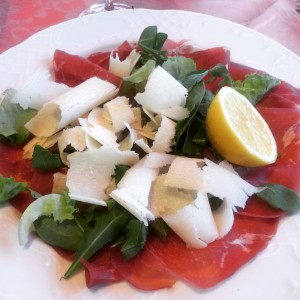 bresaola with arugula and part