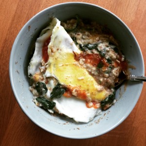 SC savory oats with egg