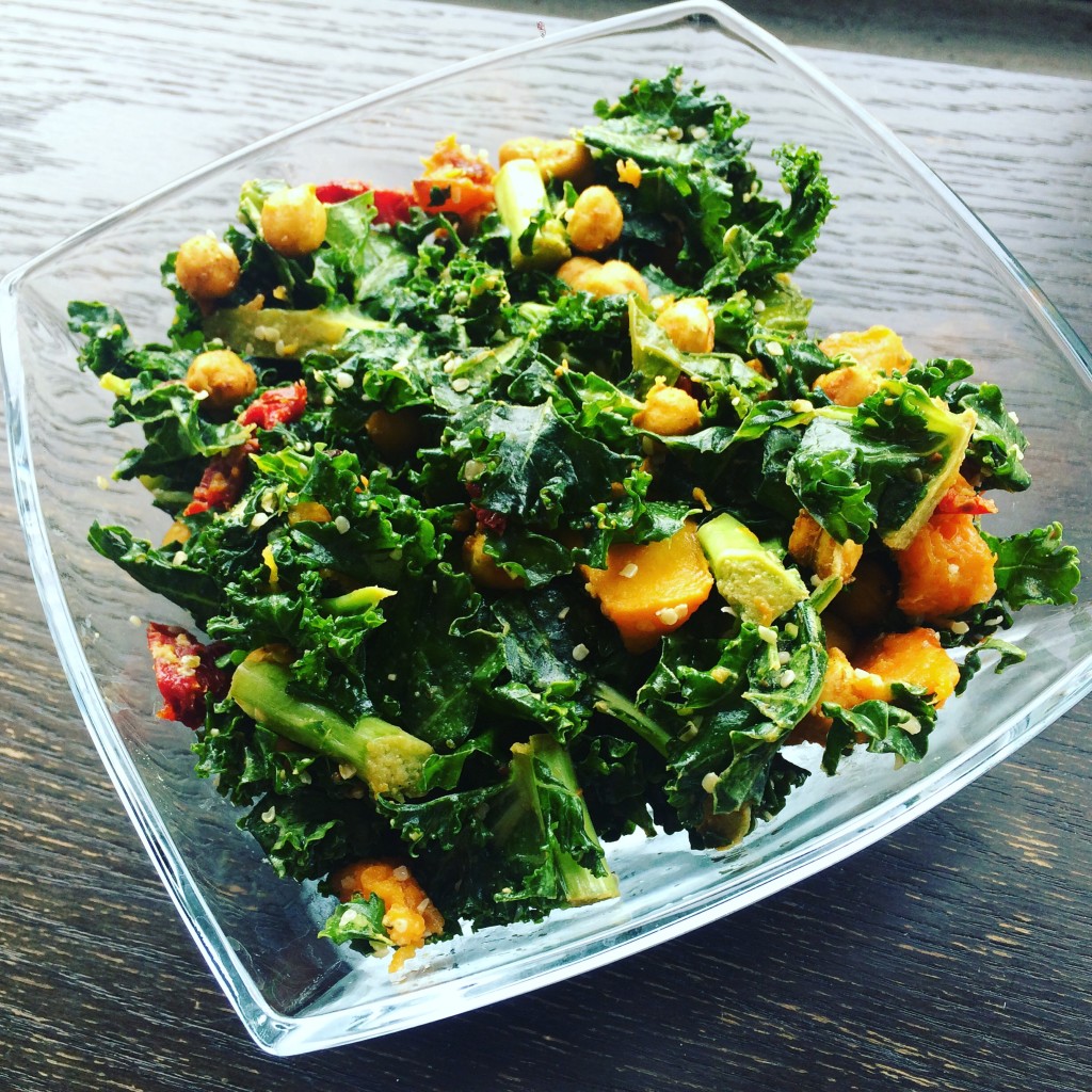 Crispy Chickpea Kale Salad