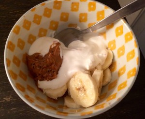 yogurt with PB and banana