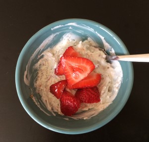 yogurt with strawberries
