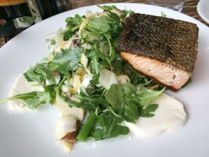 salmon with salad 