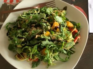 chicken brussels sprouts kabocha salad