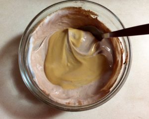 chocolate yogurt with PB2