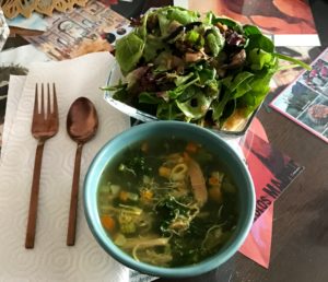 chicken-soup-and-salad
