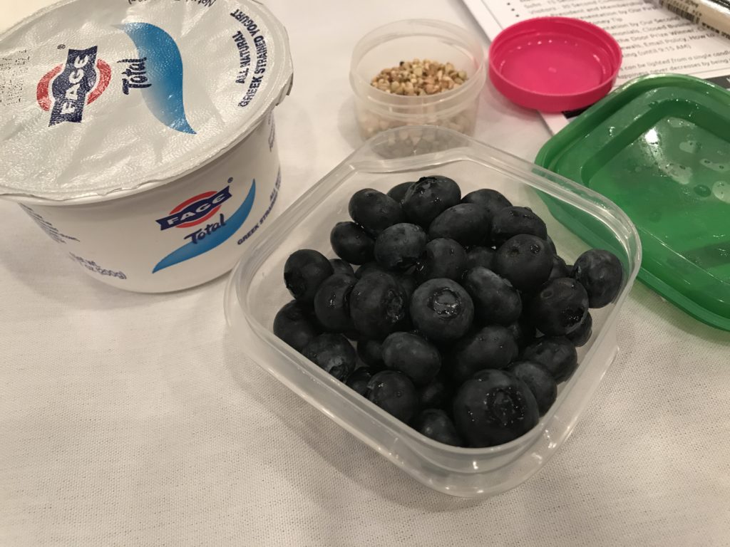Yogurt with berries and seeds