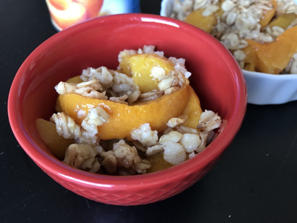 IMG 3874 1024x768 - Lower-Sugar Ginger Peach Crisp with Libby's (sponsored)