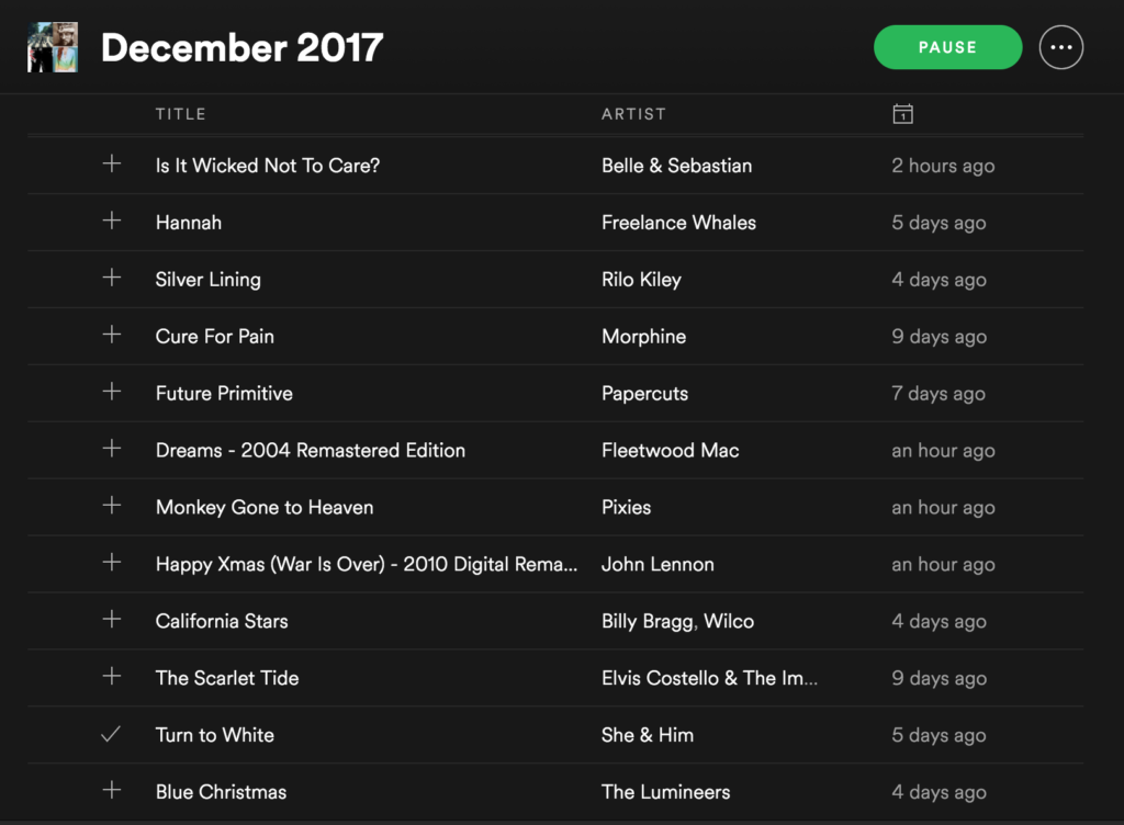 spotify december 2017 