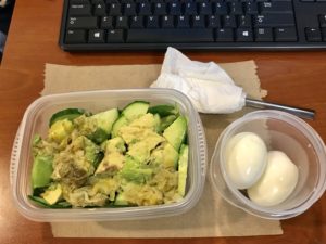 eggs and veggies with avocado