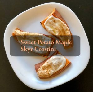 SweetPotatoCrostiniFeature 1 300x297 - Pumpkin Maple Goat Cheese Spread
